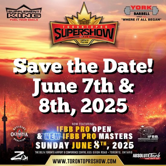 2025 IFBB Toronto Pro Supershow Save the Date Julia Whitesel