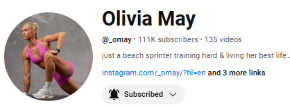 Olivia May Australian beach sprinter